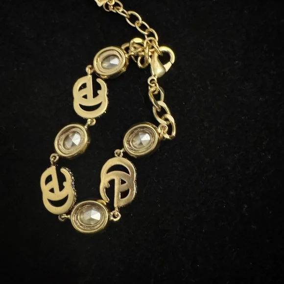 Gucci Gold and Crystal Marmont Bracelet